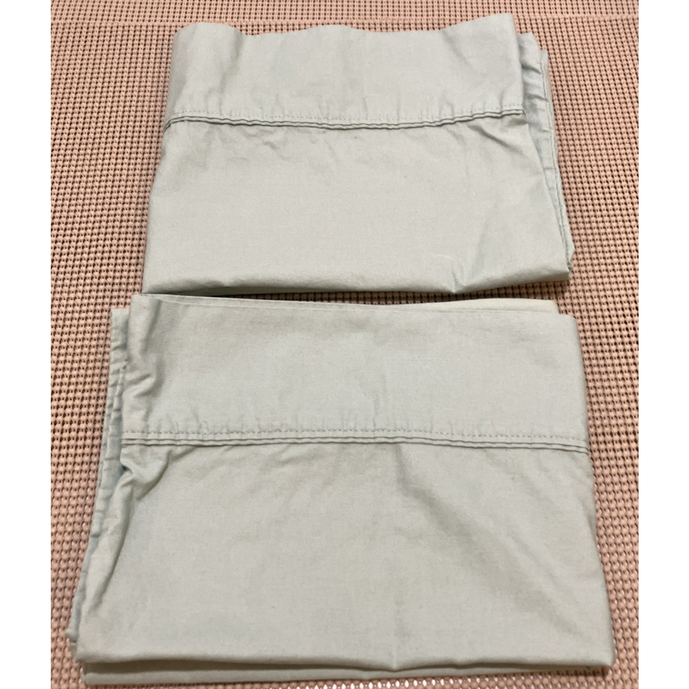 Springs Pillowcase Pair Standard Queen Solid Green Cotton